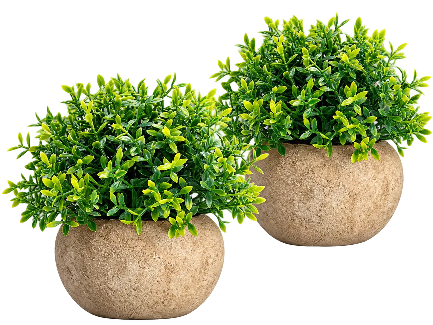 Dekorly Artificial Mini Potted Plant Greenery Decor Brown Pot 16 cm