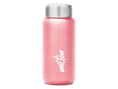 MILTON Aqua 500 Light Pink Stainless Steel Water Bottle 485 ml