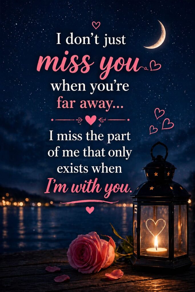 Long emotional love messages for her good night quote for long distance relationship with cozy night backgound.