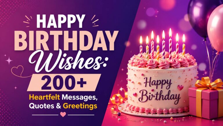 Happy Birthday Wishes 200+ Heartfelt Messages, Quotes & Greetings